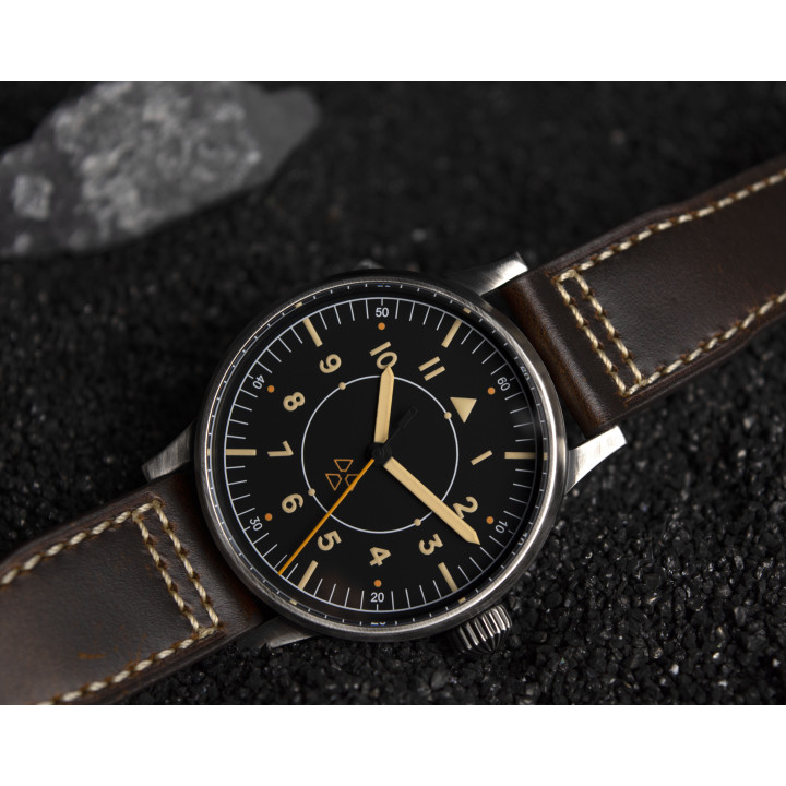 HRUODLAND F013 Radiation Flieger RAD-AUX Automatic Mechanical Watch 42mm Sapphire 10Bar