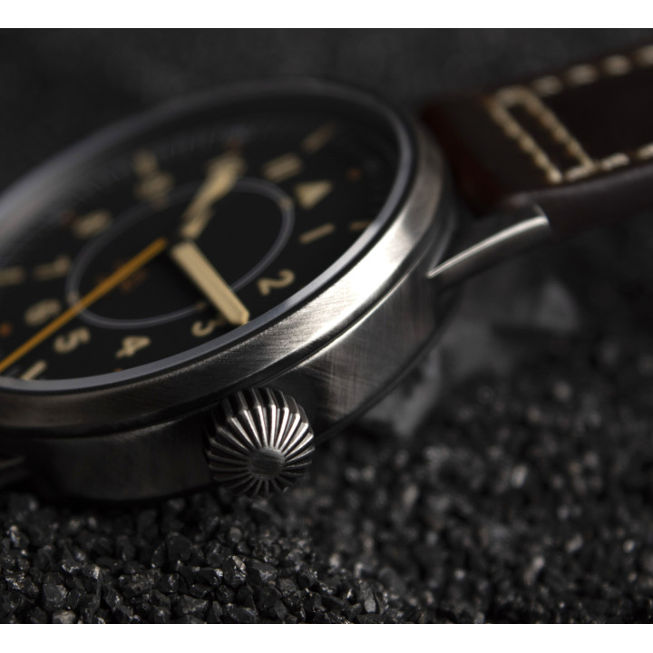 HRUODLAND F013 Radiation Flieger RAD-AUX Automatic Mechanical Watch 42mm Sapphire 10Bar