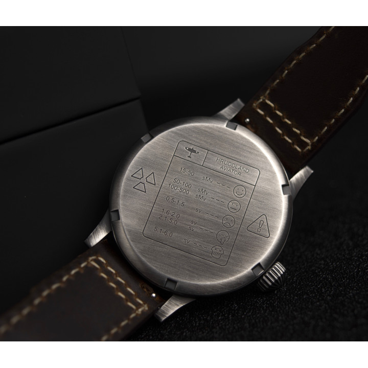 HRUODLAND F013 Radiation Flieger RAD-AUX Automatic Mechanical Watch 42mm Sapphire 10Bar