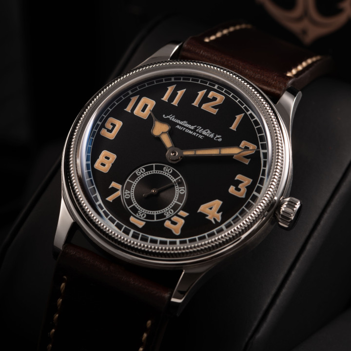 HRUODLAND F027 ST1701 Automatic 38mm Black/Red/Coffee
