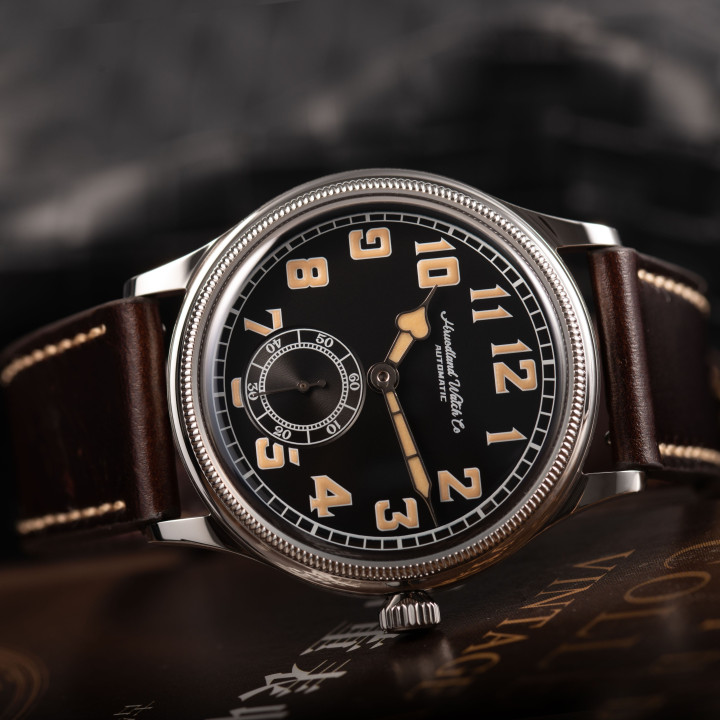 HRUODLAND F027 ST1701 Automatic 38mm Black/Red/Coffee