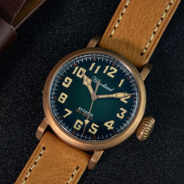 HRUODLAND F004 Bronze Pilot Watch PT5000 SW200
