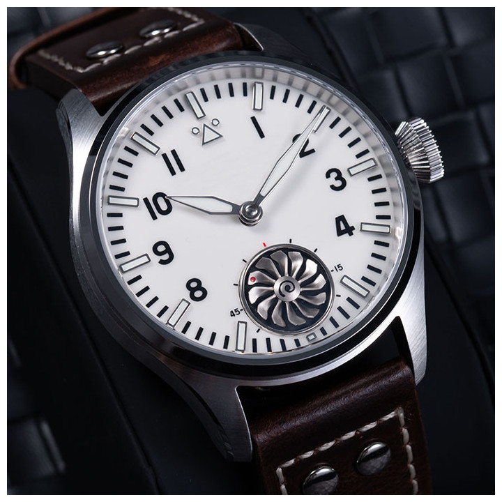 Hruodland F016 2026 Pilot Men's Manual Mechanical Watch 43MM Sapphire 10Bar BGW-9