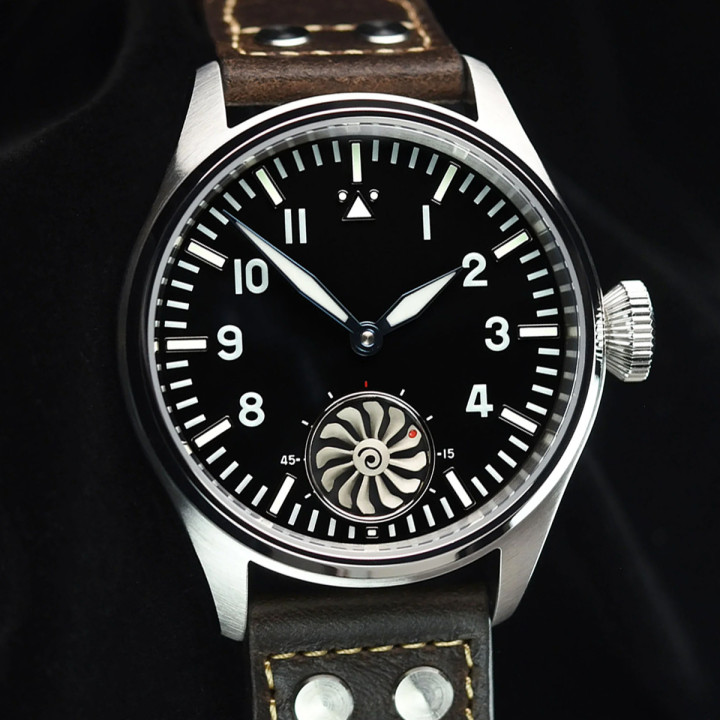 Hruodland F016 2026 Pilot Men's Manual Mechanical Watch 43MM Sapphire 10Bar BGW-9