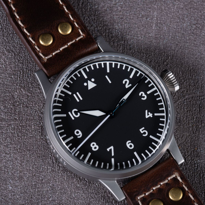 HRUODLAND F013 Flieger Type-A Automatic Mechanical Watch 42mm Sapphire 10Bar