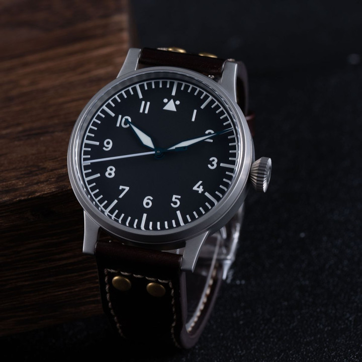 HRUODLAND F013 Flieger Type-A Automatic Mechanical Watch 42mm Sapphire 10Bar
