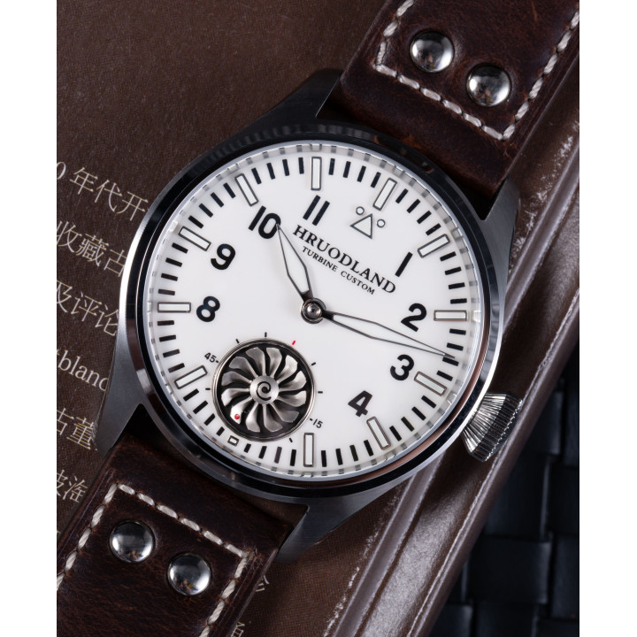 Hruodland F016 2026 Pilot Men's Manual Mechanical Watch 43MM Sapphire 10Bar BGW-9