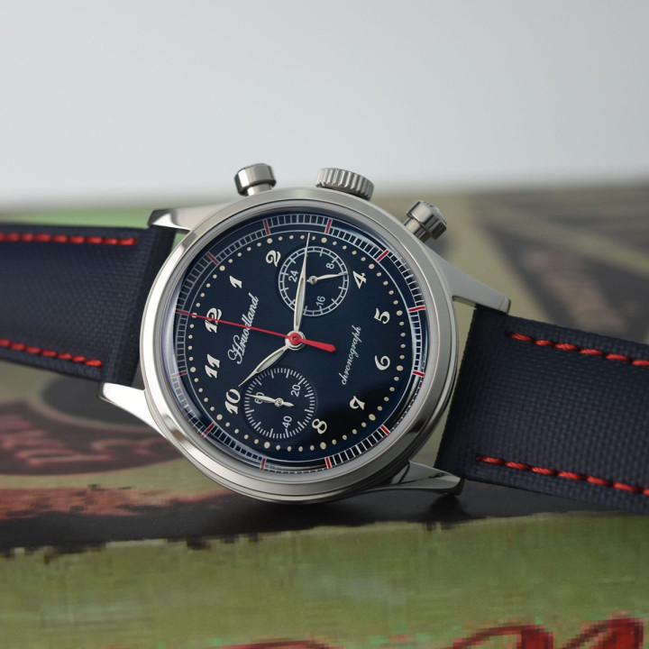 HRUODLAND G-003 38mm VK64 Meca-Quartz Chronograph