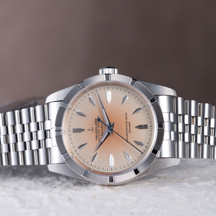 Hruodland F034 2026 New Retro Men's Automatic Mechanical Watch 36MM PT5000 Stainless Steel Waterproof 20Bar Sapphire Glass BGW-9