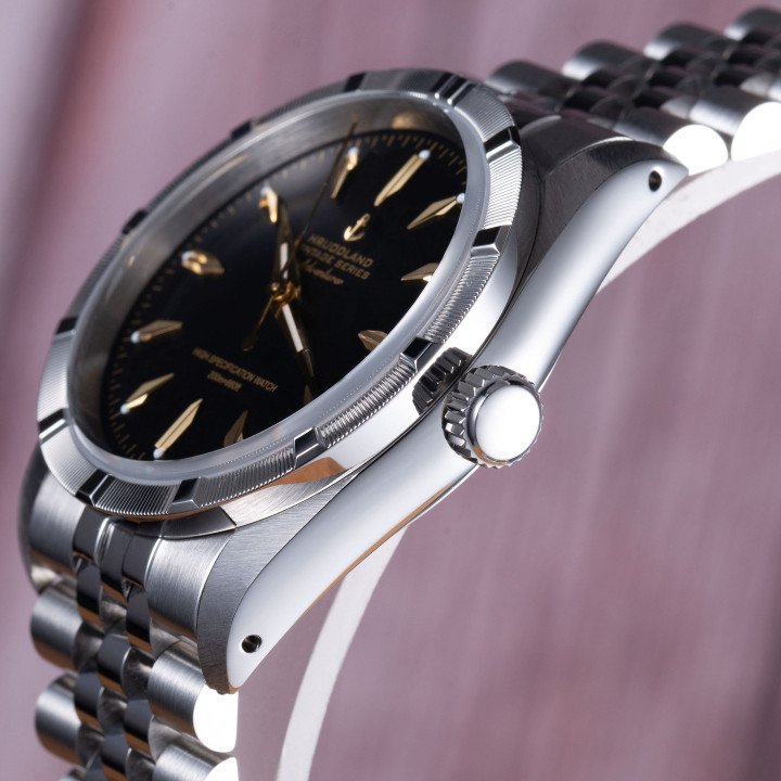 Hruodland F034 2026 New Retro Men's Automatic Mechanical Watch 36MM PT5000 Stainless Steel Waterproof 20Bar Sapphire Glass BGW-9