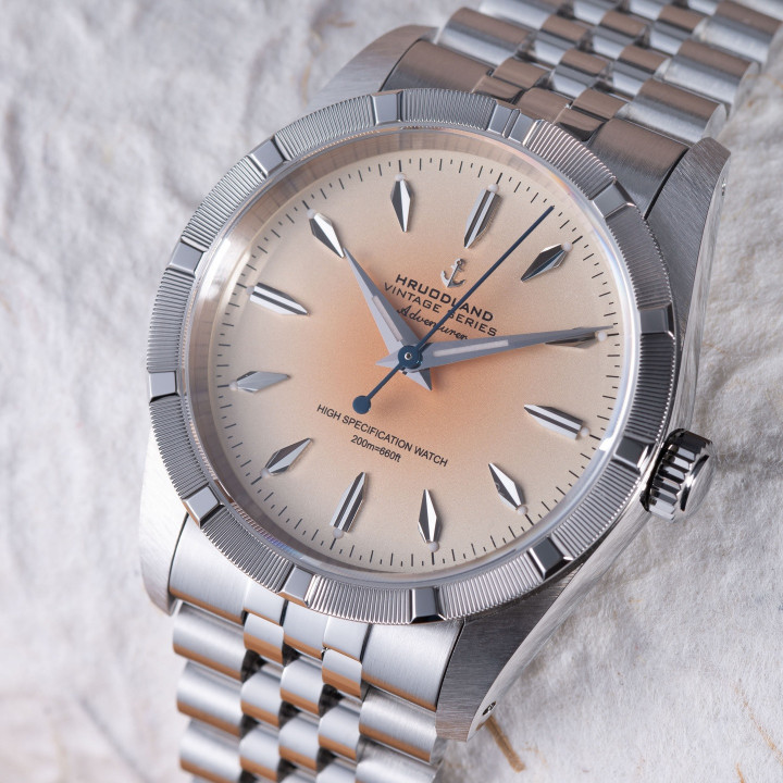 Hruodland F034 2026 New Retro Men's Automatic Mechanical Watch 36MM PT5000 Stainless Steel Waterproof 20Bar Sapphire Glass BGW-9