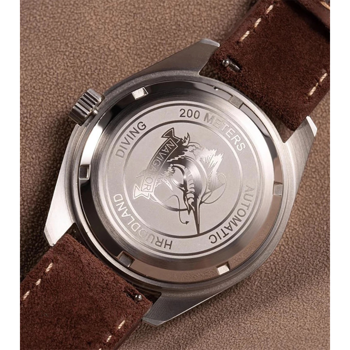 HRUODLAND F025 Retro Sharkmaster 20ATM Automatic Watch 42mm K1 Mineral Glass