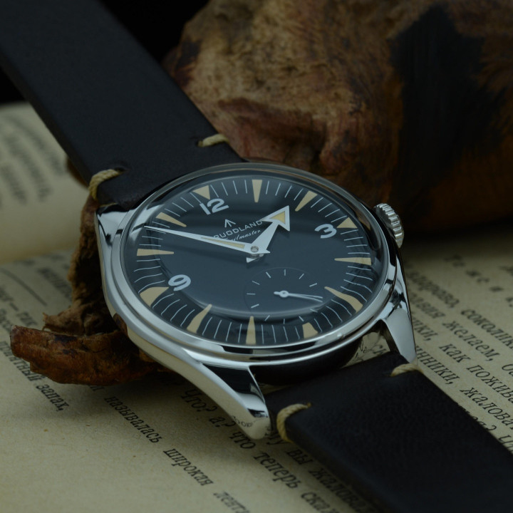 HRUODLAND F033 36mm Quartz Watch TMI VD78 K1 Mineral Glass
